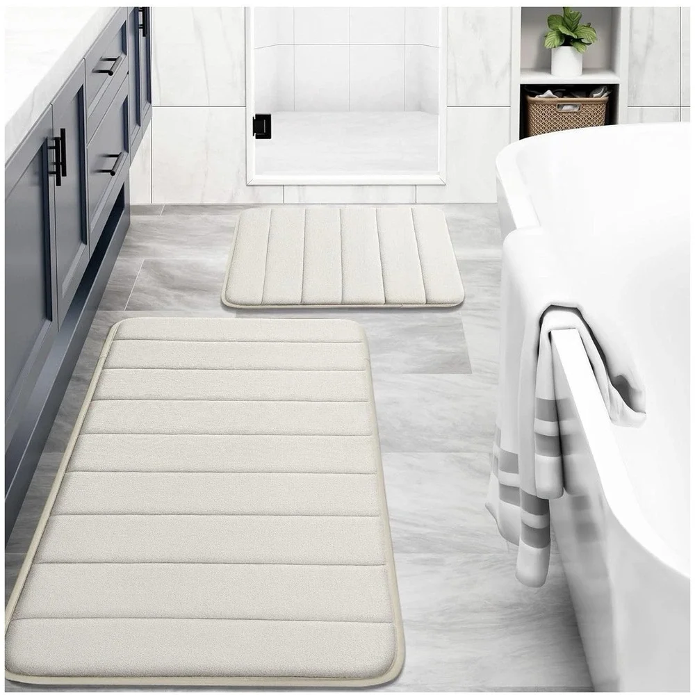 Buganda Bathroom Rug And Mat Set 2 Piece Memory Foam Bath Mat Set